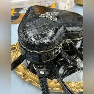 ? VIVIENNE WESTWOOD ? NWT Ella Mini Heart Backpack, Black Croc - AUTHENTICATED Vivienne Westwood | Bags | Vivienne Westwood Nwt Ella Mini  main image 3